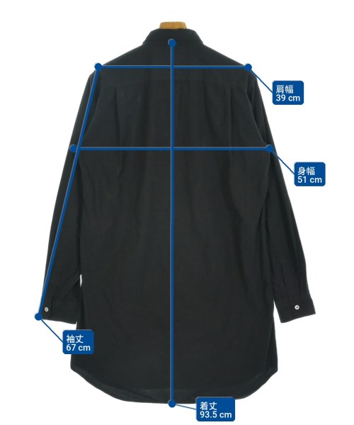 COMME des GARCONS HOMME PLUS（コムデギャルソンオムプリュス）カジュアルシャツ 黒 サイズ:S メンズ/2200714152127
