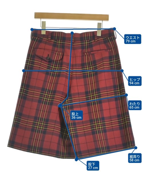 COMME des GARCONS HOMME PLUS（コムデギャルソンオムプリュス）ショートパンツ 赤 サイズ:S メンズ/2200714993027