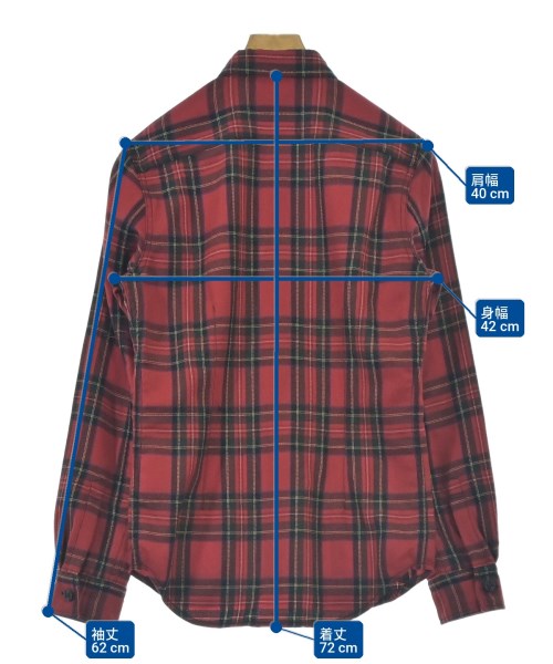 COMME des GARCONS HOMME PLUS（コムデギャルソンオムプリュス）カジュアルシャツ 赤 サイズ:XS メンズ/2200717104024