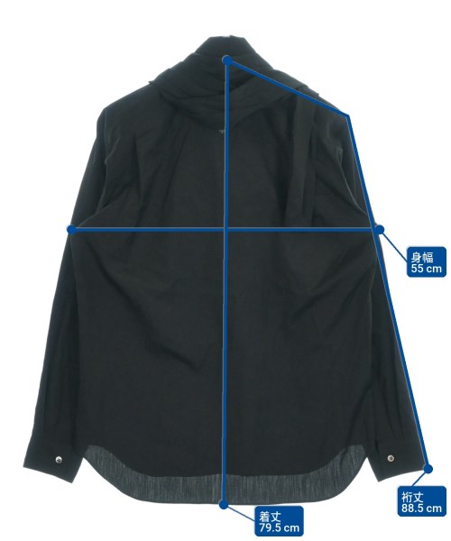 COMME des GARCONS HOMME PLUS（コムデギャルソンオムプリュス）カジュアルシャツ 黒 サイズ:M メンズ/2200718228057
