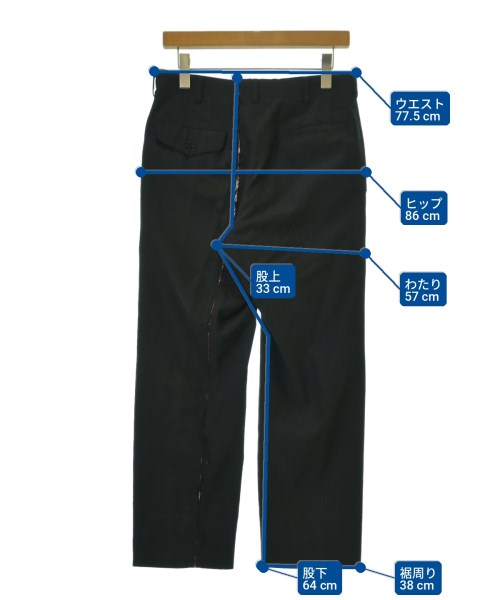 COMME des GARCONS HOMME PLUS（コムデギャルソンオムプリュス）スラックス 黒 サイズ:S メンズ/2200719188077