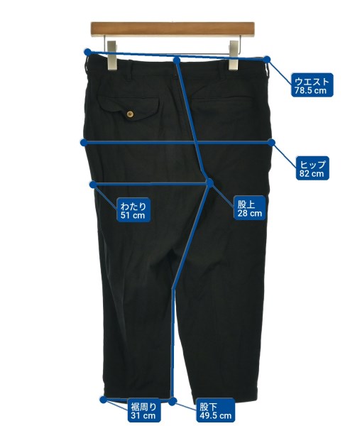 COMME des GARCONS HOMME PLUS（コムデギャルソンオムプリュス）クロップドパンツ 黒 サイズ:S メンズ/2200702637148