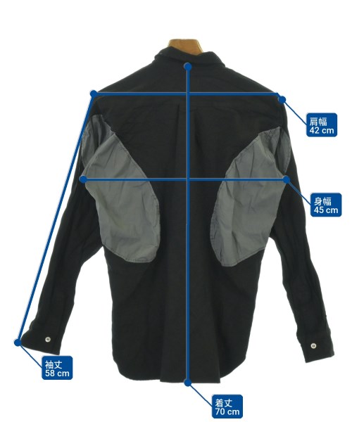 COMME des GARCONS HOMME PLUS（コムデギャルソンオムプリュス）カジュアルシャツ 黒 サイズ:XS メンズ/2200699906142