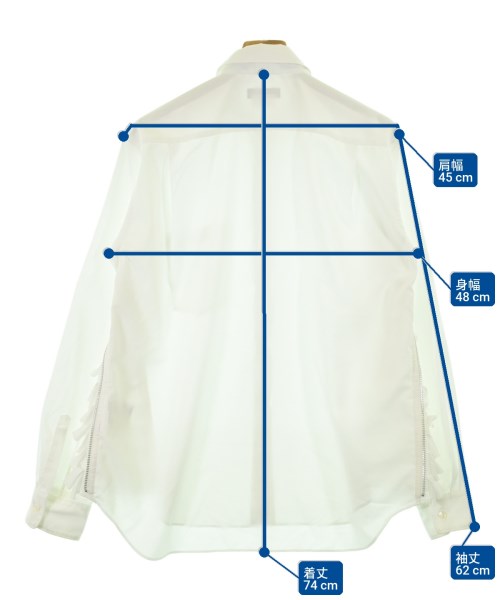 COMME des GARCONS HOMME PLUS（コムデギャルソンオムプリュス）カジュアルシャツ 白 サイズ:S メンズ/2200706486049