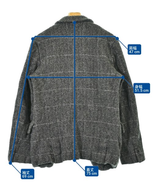 COMME des GARCONS HOMME PLUS（コムデギャルソンオムプリュス）テーラードジャケット グレー サイズ:M メンズ/2200706798012