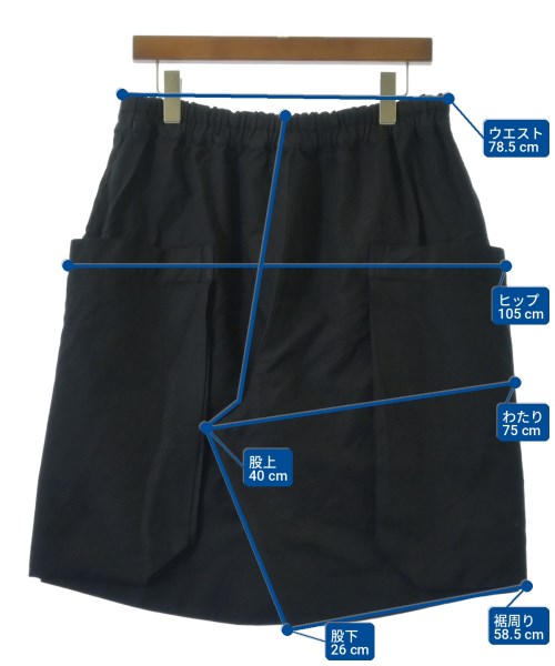 COMME des GARCONS HOMME PLUS（コムデギャルソンオムプリュス）ショートパンツ 黒 サイズ:L メンズ/2200707525051