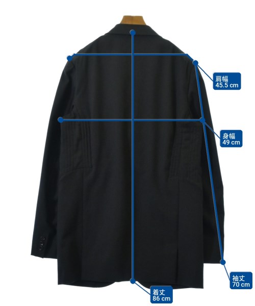 COMME des GARCONS HOMME PLUS（コムデギャルソンオムプリュス）カジュアルジャケット 黒 サイズ:L メンズ/2200705605076