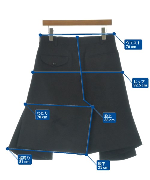 COMME des GARCONS HOMME PLUS（コムデギャルソンオムプリュス）ショートパンツ 黒 サイズ:XS メンズ/2200663307012