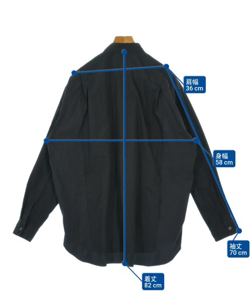 COMME des GARCONS HOMME PLUS（コムデギャルソンオムプリュス）カジュアルシャツ 黒 サイズ:S メンズ/2200659788283