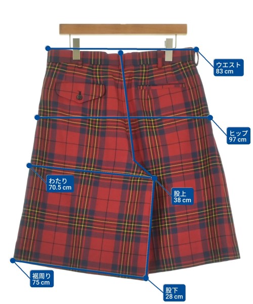 COMME des GARCONS HOMME PLUS（コムデギャルソンオムプリュス）ショートパンツ 赤 サイズ:M メンズ/2200661398227