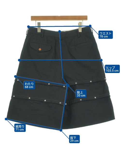 COMME des GARCONS HOMME PLUS（コムデギャルソンオムプリュス）ショートパンツ 黒 サイズ:M メンズ/2200661398258