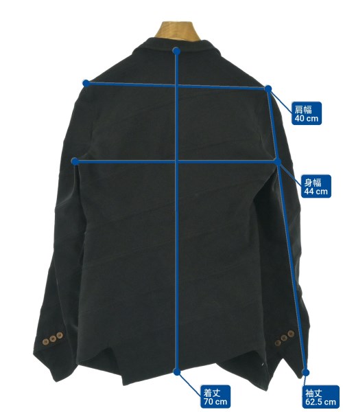 COMME des GARCONS HOMME PLUS（コムデギャルソンオムプリュス）カジュアルジャケット 黒 サイズ:XS メンズ/2200666328403