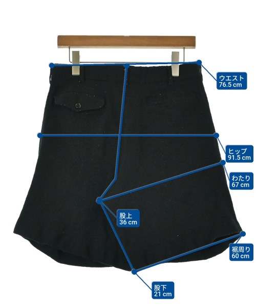 COMME des GARCONS HOMME PLUS（コムデギャルソンオムプリュス）ショートパンツ 黒 サイズ:M メンズ/2200666704030