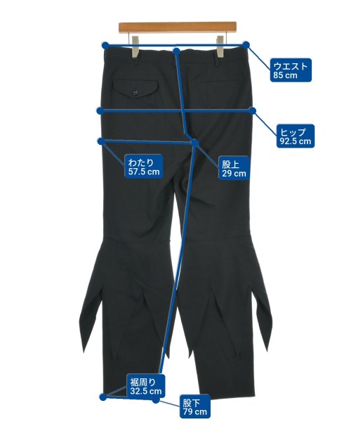 COMME des GARCONS HOMME PLUS（コムデギャルソンオムプリュス）スラックス 黒 サイズ:L メンズ/2200667947092