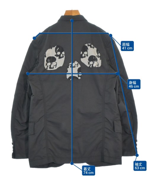 COMME des GARCONS HOMME PLUS（コムデギャルソンオムプリュス）カジュアルジャケット 黒 サイズ:S メンズ/2200672407079