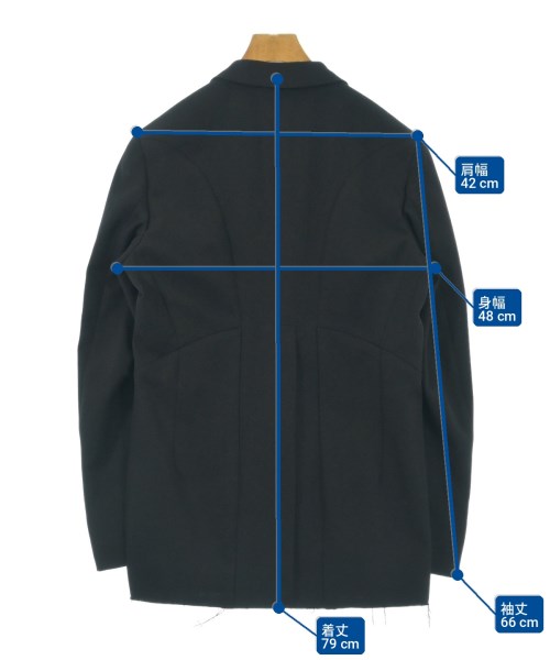 COMME des GARCONS HOMME PLUS（コムデギャルソンオムプリュス）カジュアルジャケット 黒 サイズ:S メンズ/2200729924023