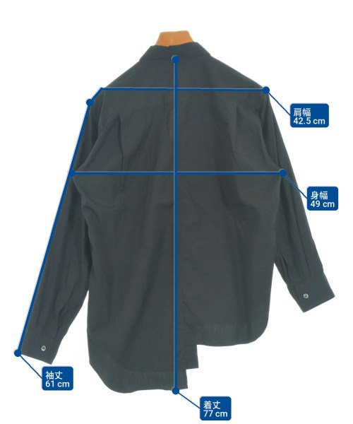 COMME des GARCONS HOMME PLUS（コムデギャルソンオムプリュス）カジュアルシャツ 黒 サイズ:S メンズ/2200734376022
