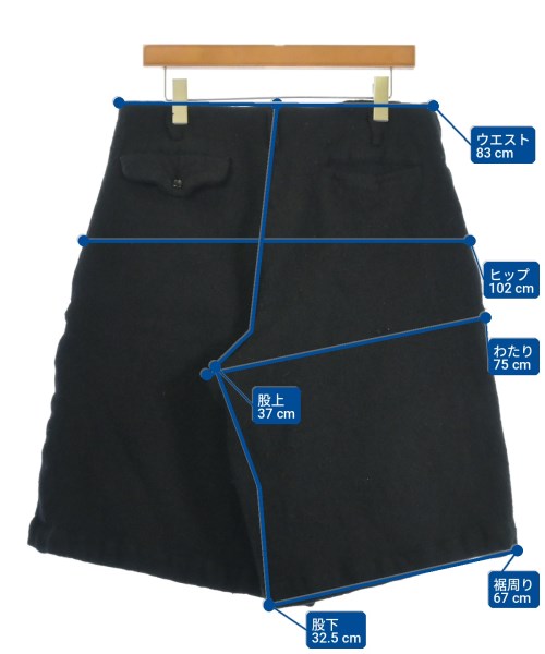 COMME des GARCONS HOMME PLUS（コムデギャルソンオムプリュス）ショートパンツ 黒 サイズ:L メンズ/2200734893017