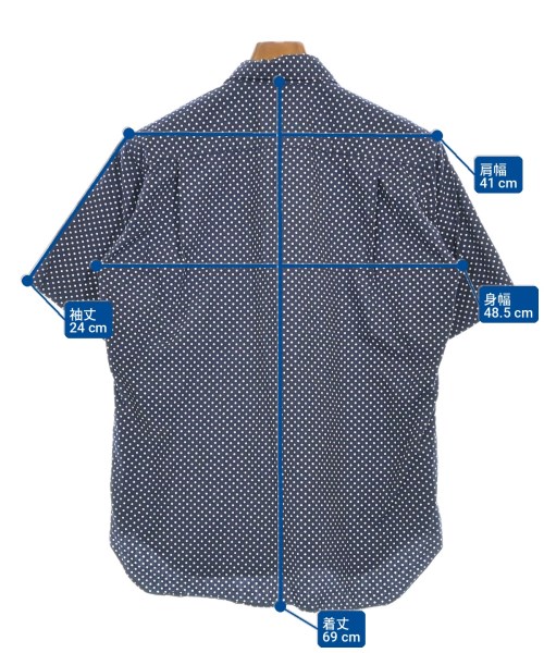 COMME des GARCONS HOMME PLUS（コムデギャルソンオムプリュス）カジュアルシャツ 紺 サイズ:XS メンズ/2200720527032