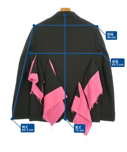 COMME des GARCONS HOMME PLUS（コムデギャルソンオムプリュス）カジュアルジャケット 黒 サイズ:S メンズ/2200724260010