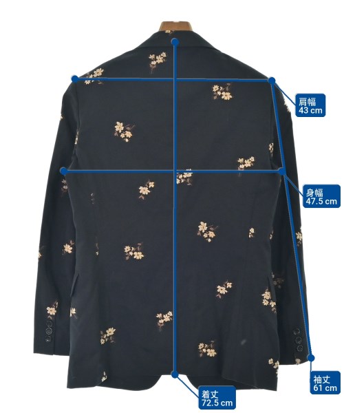 COMME des GARCONS HOMME PLUS（コムデギャルソンオムプリュス）テーラードジャケット 黒 サイズ:S メンズ/2200726554025