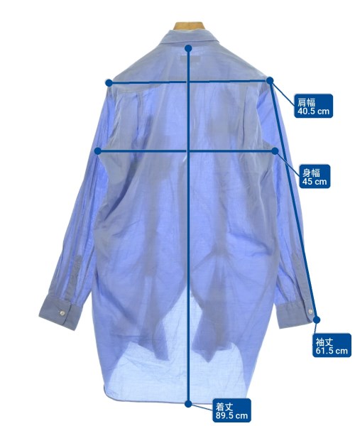 COMME des GARCONS HOMME PLUS（コムデギャルソンオムプリュス）カジュアルシャツ 青 サイズ:S メンズ/2200722411025