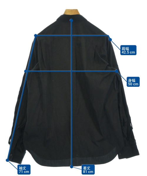 COMME des GARCONS HOMME PLUS（コムデギャルソンオムプリュス）カジュアルシャツ 黒 サイズ:L メンズ/2200722411117