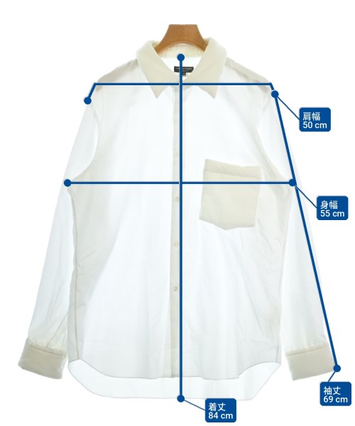COMME des GARCONS HOMME PLUS（コムデギャルソンオムプリュス）カジュアルシャツ 白 サイズ:XL メンズ/2200726708060