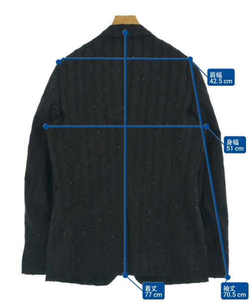 COMME des GARCONS HOMME PLUS（コムデギャルソンオムプリュス）カジュアルジャケット 黒 サイズ:M メンズ/2200727082275