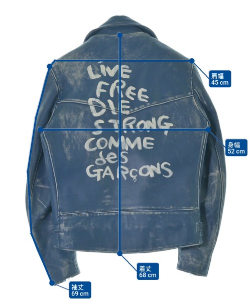 COMME des GARCONS HOMME PLUS（コムデギャルソンオムプリュス）ライダース 青 サイズ:40(M位) メンズ/2200685475027