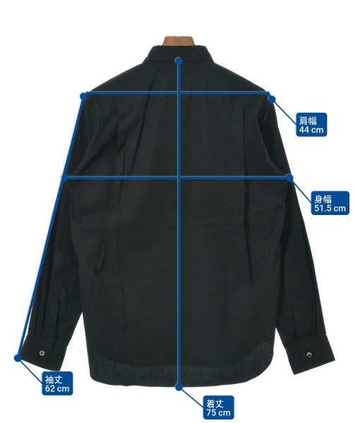 COMME des GARCONS HOMME PLUS（コムデギャルソンオムプリュス）カジュアルシャツ 黒 サイズ:S メンズ/2200682261043