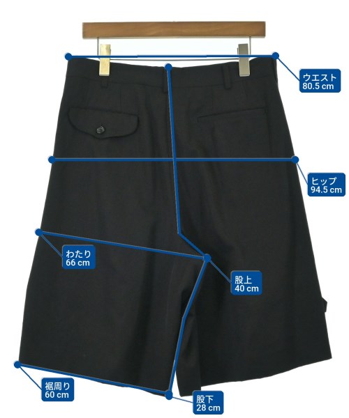 COMME des GARCONS HOMME PLUS（コムデギャルソンオムプリュス）ショートパンツ 黒 サイズ:M メンズ/2200682642224