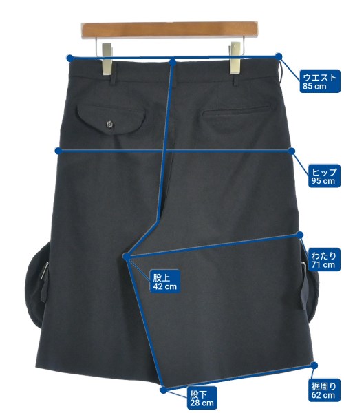 COMME des GARCONS HOMME PLUS（コムデギャルソンオムプリュス）ショートパンツ 黒 サイズ:M メンズ/2200682642231