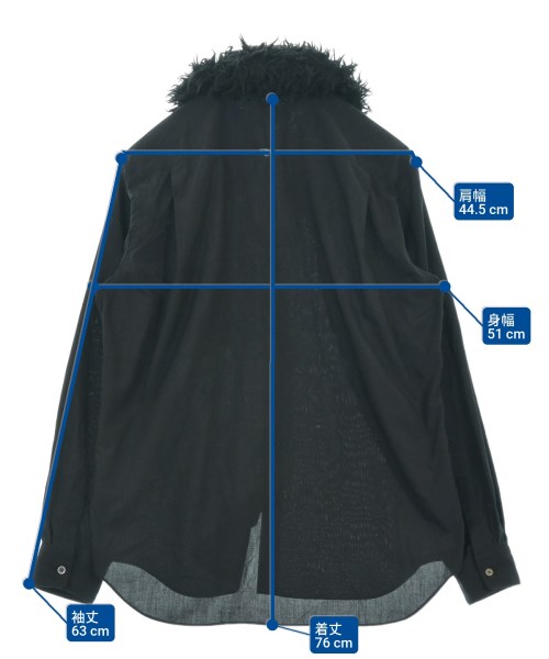 COMME des GARCONS HOMME PLUS（コムデギャルソンオムプリュス）カジュアルシャツ 黒 サイズ:M メンズ/2200689956027