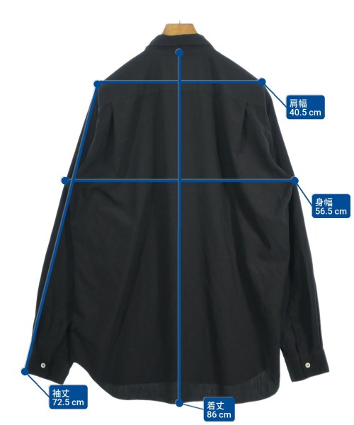COMME des GARCONS HOMME PLUS（コムデギャルソンオムプリュス）カジュアルシャツ 黒 サイズ:XL メンズ/2200690301014