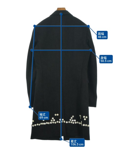 COMME des GARCONS HOMME PLUS（コムデギャルソンオムプリュス）チェスターコート 黒 サイズ:L メンズ/2200690585025