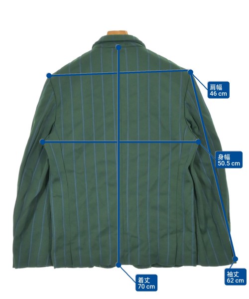 COMME des GARCONS HOMME PLUS（コムデギャルソンオムプリュス）テーラードジャケット 緑 サイズ:S メンズ/2200684382272