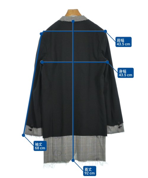COMME des GARCONS HOMME PLUS（コムデギャルソンオムプリュス）カジュアルジャケット 黒 サイズ:M メンズ/2200691732015