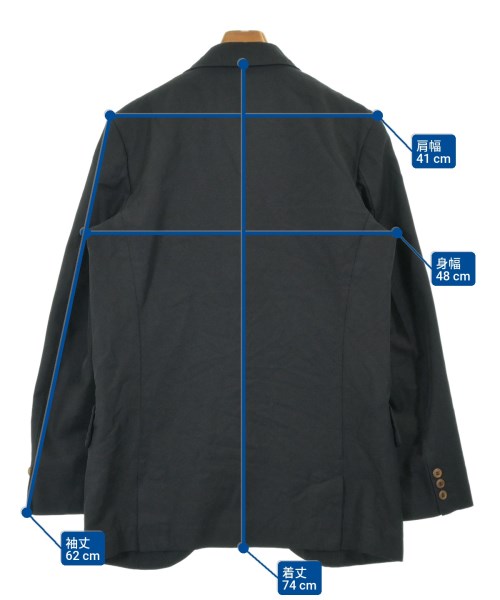 COMME des GARCONS HOMME PLUS（コムデギャルソンオムプリュス）ジャケット 黒 サイズ:S メンズ/2200687523030