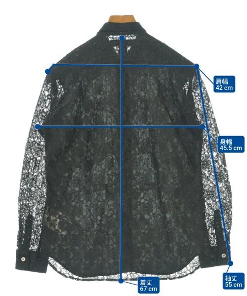 COMME des GARCONS SHIRT（コムデギャルソンシャツ）カジュアルシャツ 黒 サイズ:XS メンズ/2200634694011