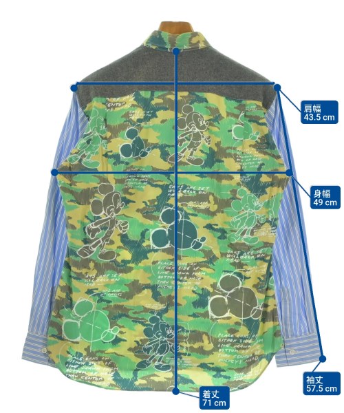 COMME des GARCONS SHIRT（コムデギャルソンシャツ）カジュアルシャツ 緑 サイズ:XS メンズ/2200621416091