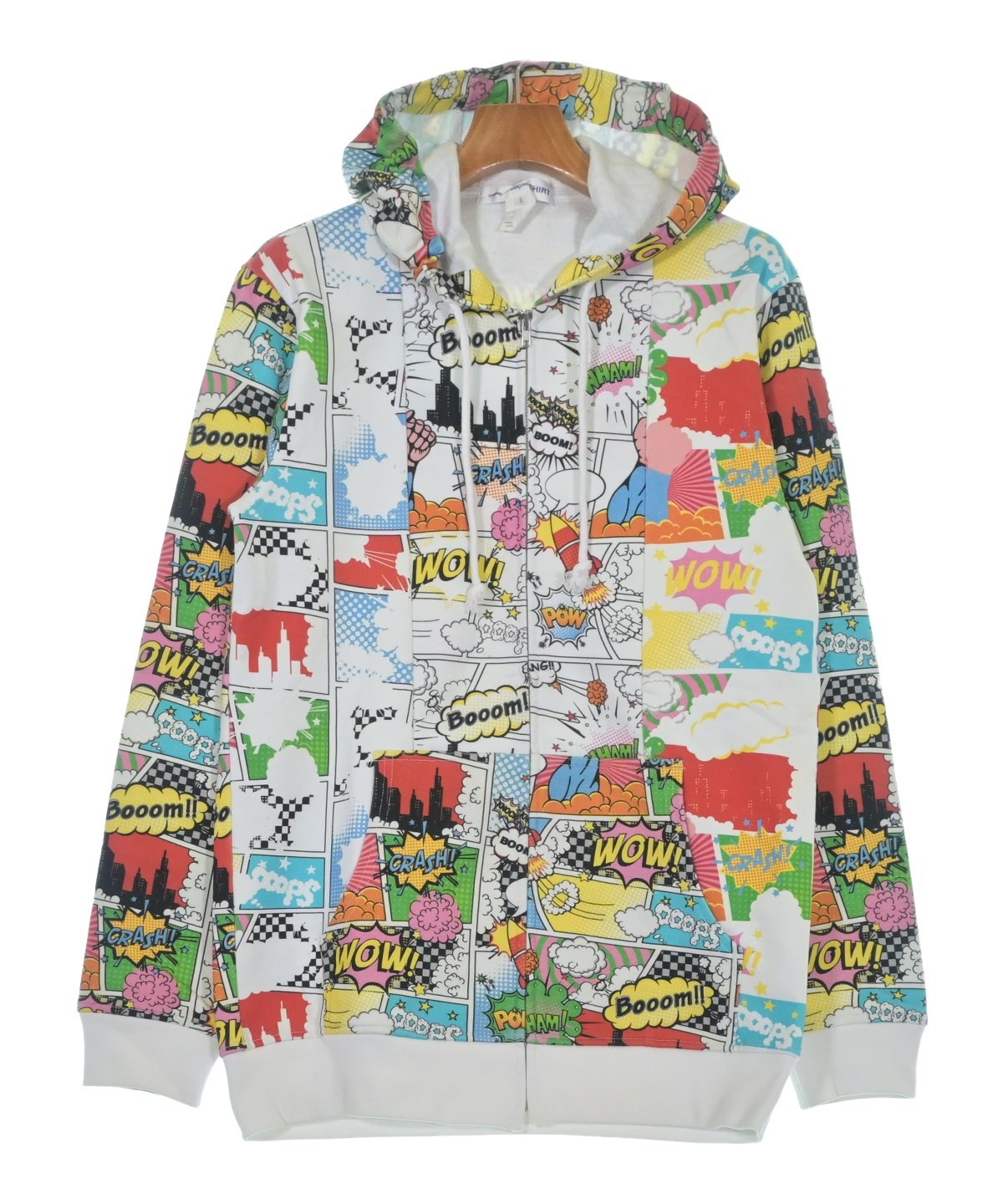 蘭*丸様 【廃盤】コムデギャルソンシャツ コミック柄 アメコミ パーカー メンズ COMME des GARCONS SHIRT（コムデギャルソンシャツ）パーカー 白