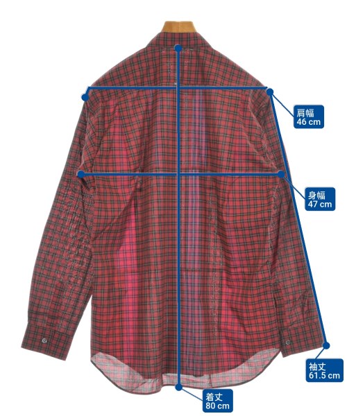 COMME des GARCONS SHIRT（コムデギャルソンシャツ）カジュアルシャツ 赤 サイズ:M メンズ/2200641345067