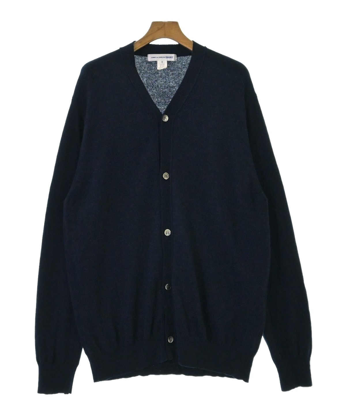 コムデギャルソンシャツ　ネイビージップアップカーディガン コムデギャルソンシャツCOMME des GARCONS SHIRT 裾ラインジップ