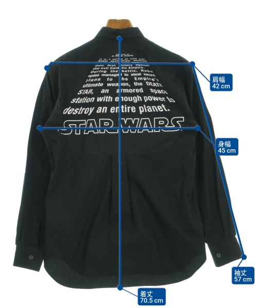 COMME des GARCONS SHIRT（コムデギャルソンシャツ）カジュアルシャツ 黒 サイズ:XS メンズ/2200621915099