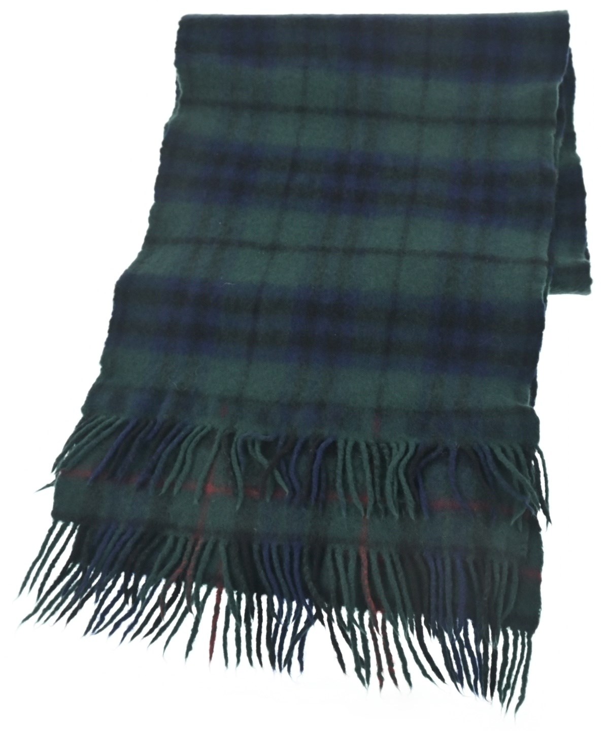 コムデギャルソンオム マフラー ストール 縮絨ウール緑 紺色