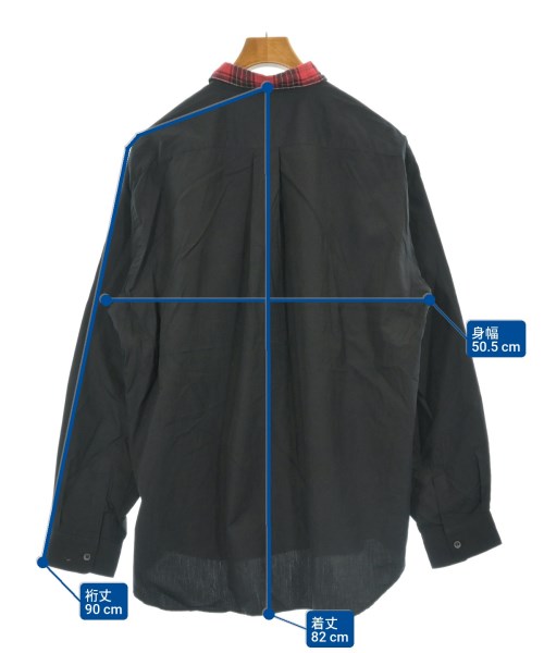 COMME des GARCONS SHIRT（コムデギャルソンシャツ）カジュアルシャツ 黒 サイズ:L メンズ/2200628859037