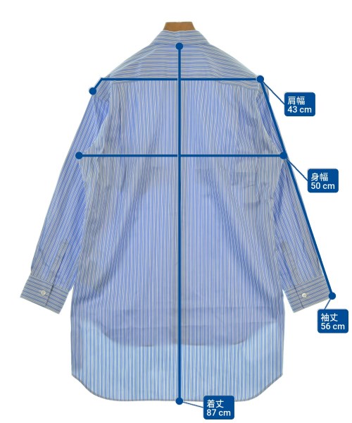 COMME des GARCONS SHIRT（コムデギャルソンシャツ）カジュアルシャツ 青 サイズ:S メンズ/2200634334030