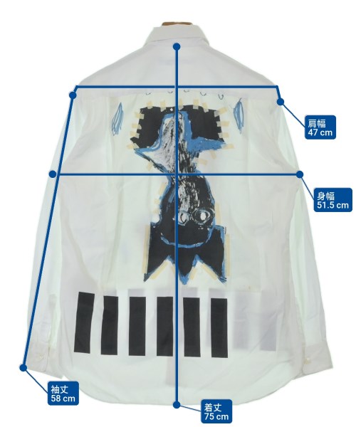 COMME des GARCONS SHIRT（コムデギャルソンシャツ）カジュアルシャツ 白 サイズ:S メンズ/2200607697049