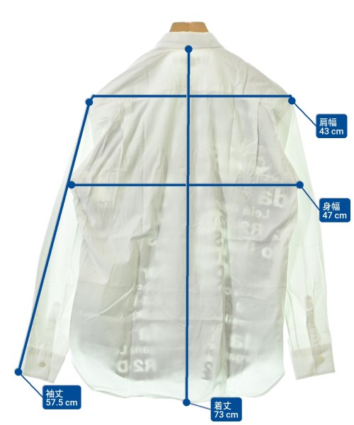 COMME des GARCONS SHIRT（コムデギャルソンシャツ）カジュアルシャツ 白 サイズ:XS メンズ/2200614115086